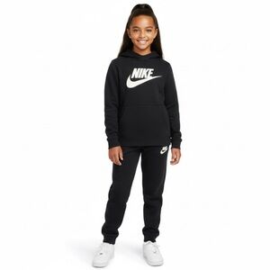 Nike SWC Black Tracksuit White Logo Youth Girl XL Club Fleece Pants Hoodie